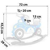 Hobbel politieauto - hout - 28 cm zithoogte