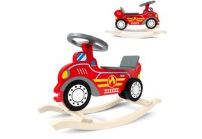 Hobbelpaard brandweer - hout - natuurlijke materialen