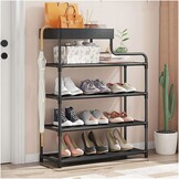 Schoenenrek 5 laags - 60x30x90cm - zwart - kunststof