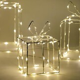 Led kerstcadeau verlichting - 190LED - warm wit - set van 3