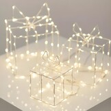 Led kerstcadeau verlichting - 190LED - warm wit - set van 3