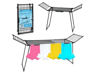 Droogrek - opvouwbaar - staand - zwart