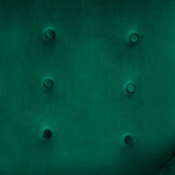 Fluwelen oorfauteuil - donkergroen - met voetenbank