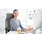 Ergonomische bureaustoel - grijs - 64x46x128 cm