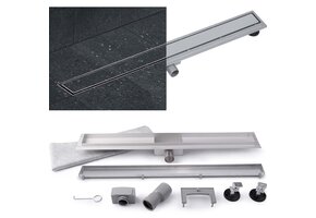 Douchegoot 70 cm - lineaire afvoer - 2-in-1 - grijs