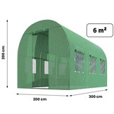 Kweektunnel - 2x2x3m - groen