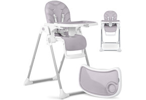 Kinderstoel - met eetblad - 15kg max. - lavendelkleurig