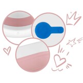 Babybadje met thermometer - roze wit - 51x21,5 cm