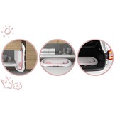 Babybadje met thermometer - roze wit - 51x21,5 cm