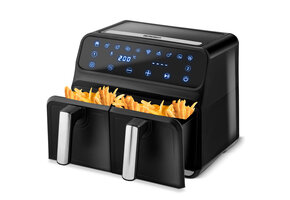 Heteluchtfriteuse - zwart zilver - vetvrij