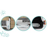 Babybadje met thermometer - blauw wit - 51x21,5 cm