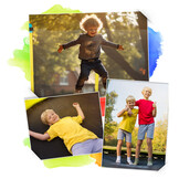 Kindertrampoline 140 cm - 4,5ft - geel groen