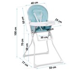 Kinderstoel - wit-blauw - Fando