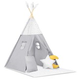Kinder tipi tent - lichtgrijs - 120x120x150 cm