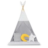 Kinder tipi tent - lichtgrijs - 120x120x150 cm