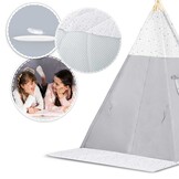 Kinder tipi tent - lichtgrijs - 120x120x150 cm