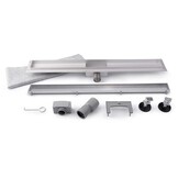 Douchegoot 80 cm - lineaire afvoer - 2-in-1 - grijs