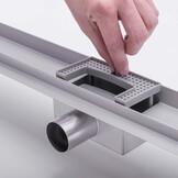 Douchegoot 80 cm - lineaire afvoer - 2-in-1 - grijs