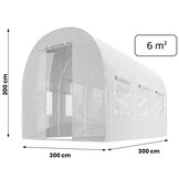 Foliekas - 2x3 meter - wit - 6m2