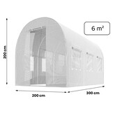 Kweektunnel folie - 2x3x2m - wit