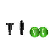 Massagepistool - 8 verwisselbare opzetstukken - zwart