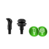 Massagepistool - 8 verwisselbare opzetstukken - zwart