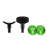 Massagepistool - 8 verwisselbare opzetstukken - zwart