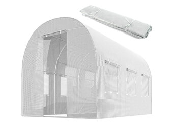Tuinfolietunnel - wit - 2x3,5x2m