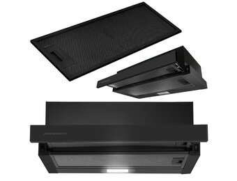 Telescopische afzuigkap - 50cm - zwart - dampkap