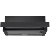 Telescopische afzuigkap - 50cm - zwart - dampkap