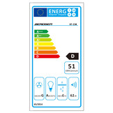 Telescopische afzuigkap - 50cm - zwart - dampkap
