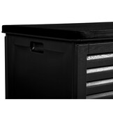 Tuinkist - zwart - 143,5x57x53,5 cm - 390 liter