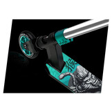Stuntstep - zilver turquoise - max. 100 kg