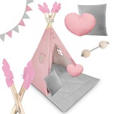 Speeltent tipi - roze - 116x116x165 cm