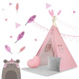 Speeltent tipi - roze - 116x116x165 cm