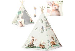 Speeltent tipi - beige - Nukido - 114×114×165 cm