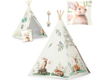 Speeltent tipi - beige - Nukido - 114×114×165 cm