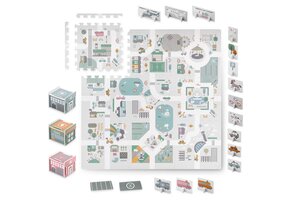 Speelmat puzzel stad - 105x105cm - 3 jaar +