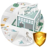 Speelmat puzzel stad - 105x105cm - 3 jaar +