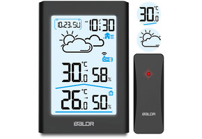 Weerstation - zwart - groot display - BD-911