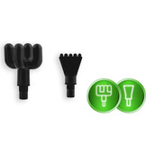 Massagepistool - 8 verwisselbare opzetstukken - zwart grijs