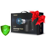 Massagepistool - 4 verwisselbare opzetstukken - zwart