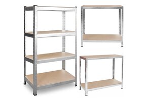 Metalen stellingkast - 180x90x40cm - grijs bruin