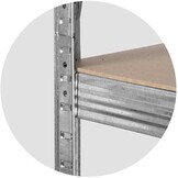 Metalen stellingkast - 180x90x40cm - grijs bruin