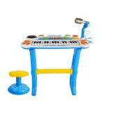 Kinderkeyboard - met microfoon - blauw geel