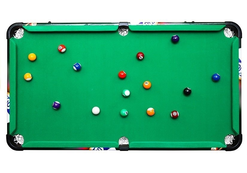 Opklapbare pooltafel - hout - incl. ballen