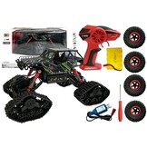 Rc rupsbanden auto - groen zwart - 4x4