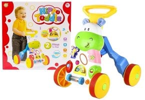 Loopwagen nijlpaard - met spiegel - rubberen wielen