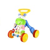 Loopwagen nijlpaard - met spiegel - rubberen wielen