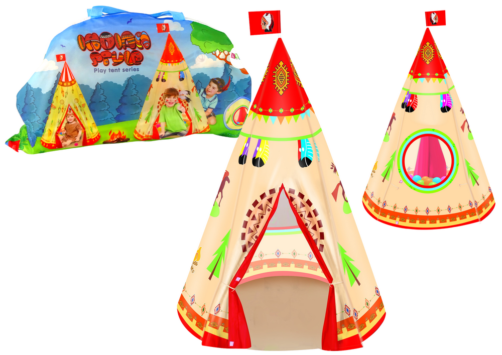 Kinderspeeltent tipi - crème - 105 cm x 160 cm
